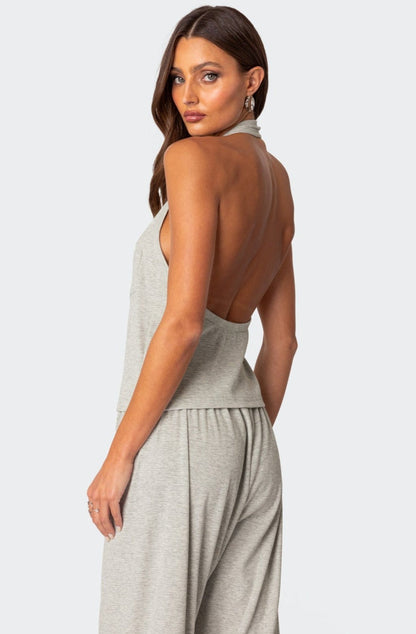 Heather Waffle Pajama Top